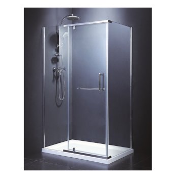 Душевая кабина Devit Comfort, квадратная, распашная дверь, 90×90×190 см, хромированный профиль